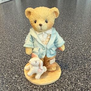 Cherished Teddies Figurine in Blue and Tan